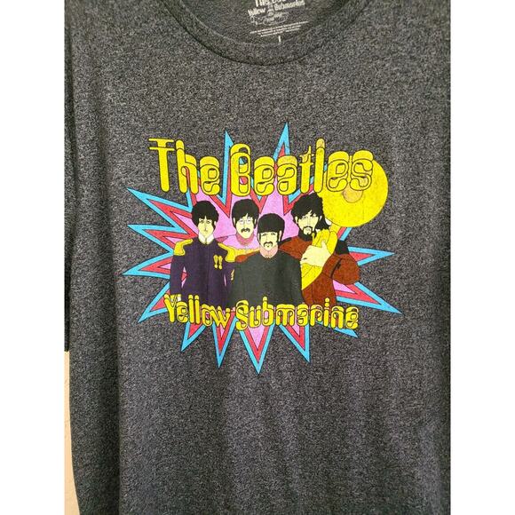 T-SHIRT-BEATLES-YELLOW SUBMARINE-Dark Gray-Graphic-Size LRG - Picture 1 of 11